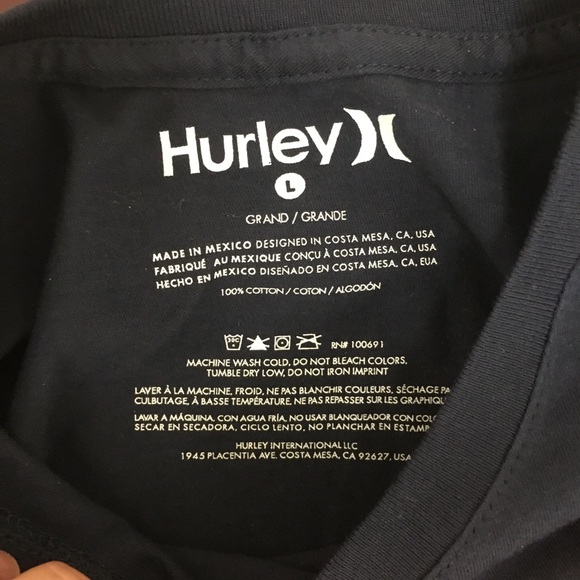 Men’s navy blue Hurley Tshirt - Picture 2 of 3
